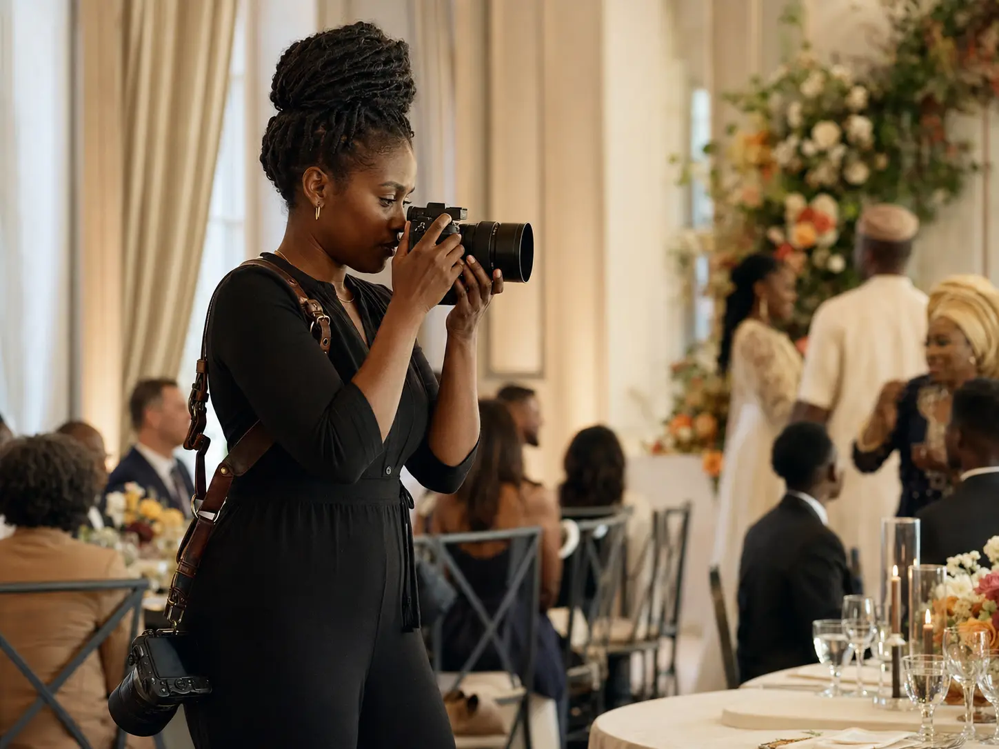 An event photographer at work